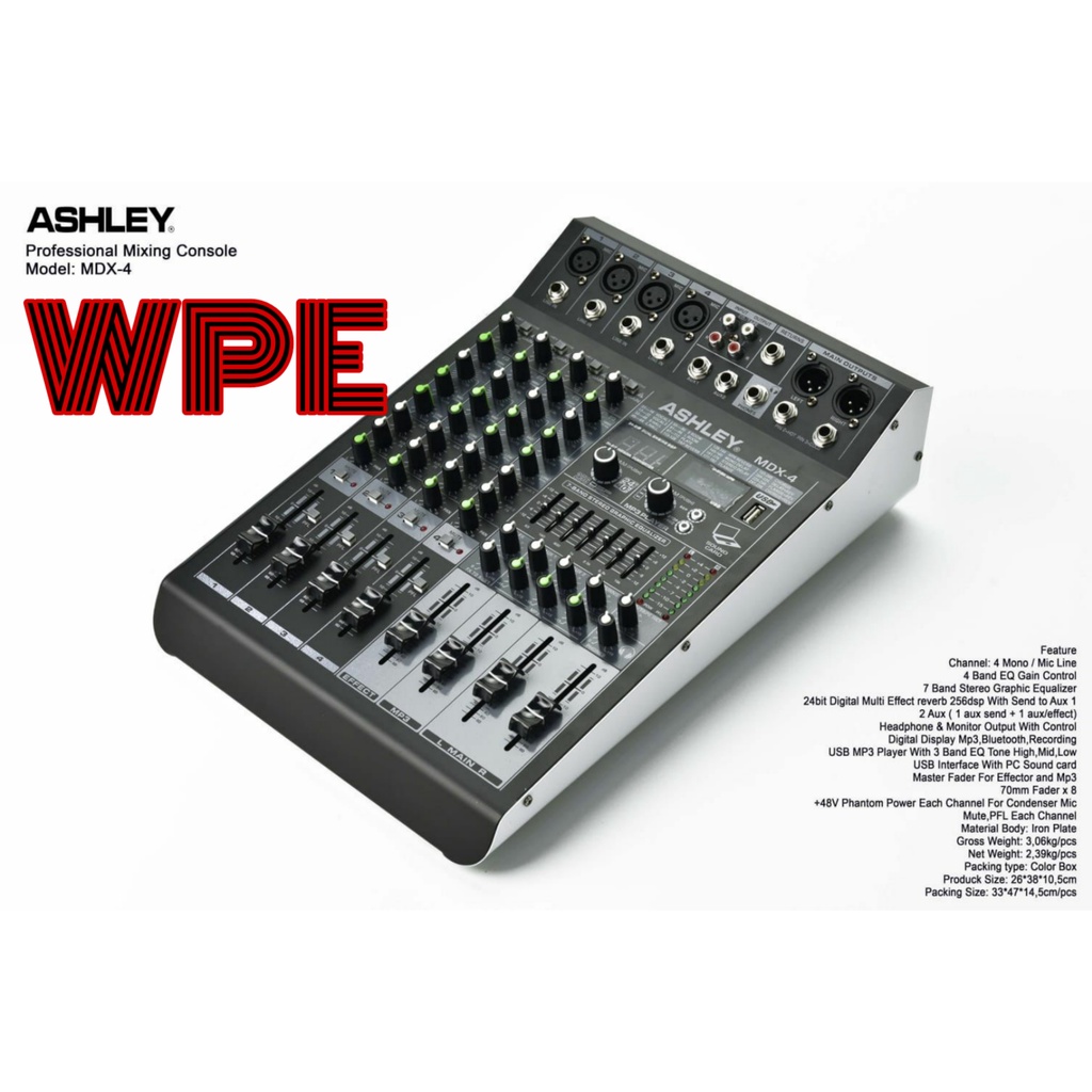 mixer audio ashley mdx4 original 4channel ashley mdx 4 new model