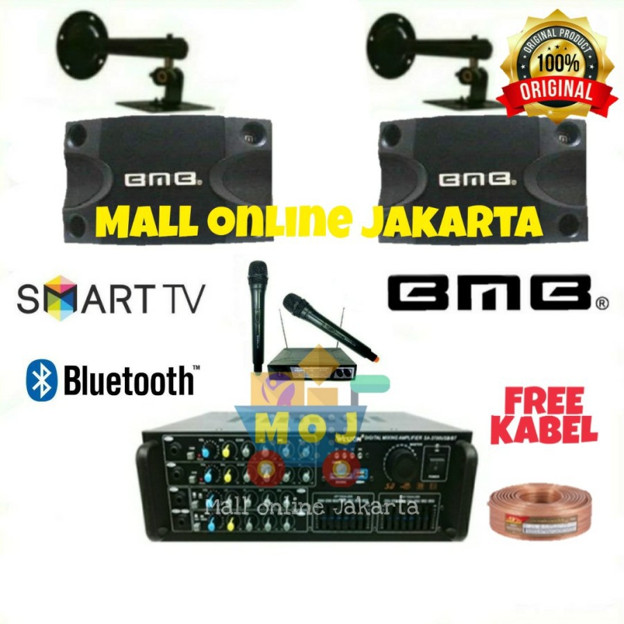 Paket karaoke bmb 8 inch sound system original bracket tembok weston