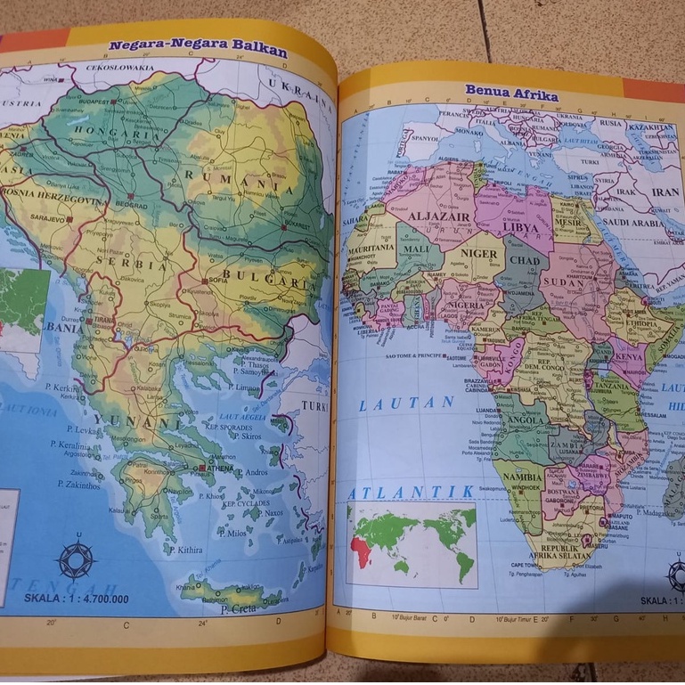 ATLAS SUPER GLOBAL INDONESIA DAN DUNIA UKURAN BESAR (UK 24 x 31 cm)