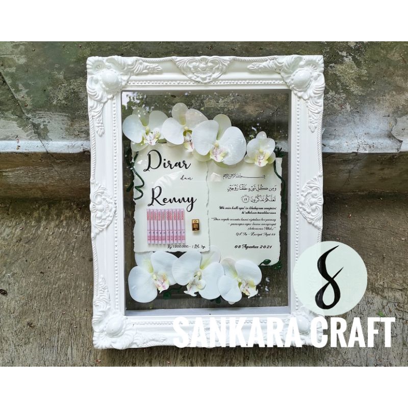 mahar anggrek transparan uk 30x40