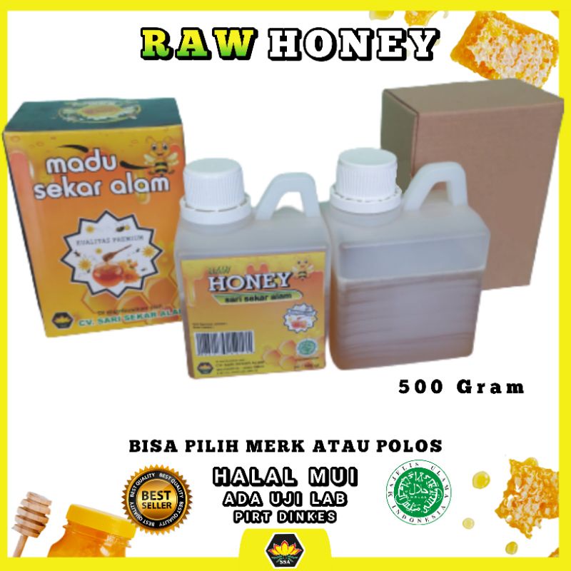 PROMO 500 gram jurigen Madu Murni Asli Melifera ( Raw Honey ) free dus box