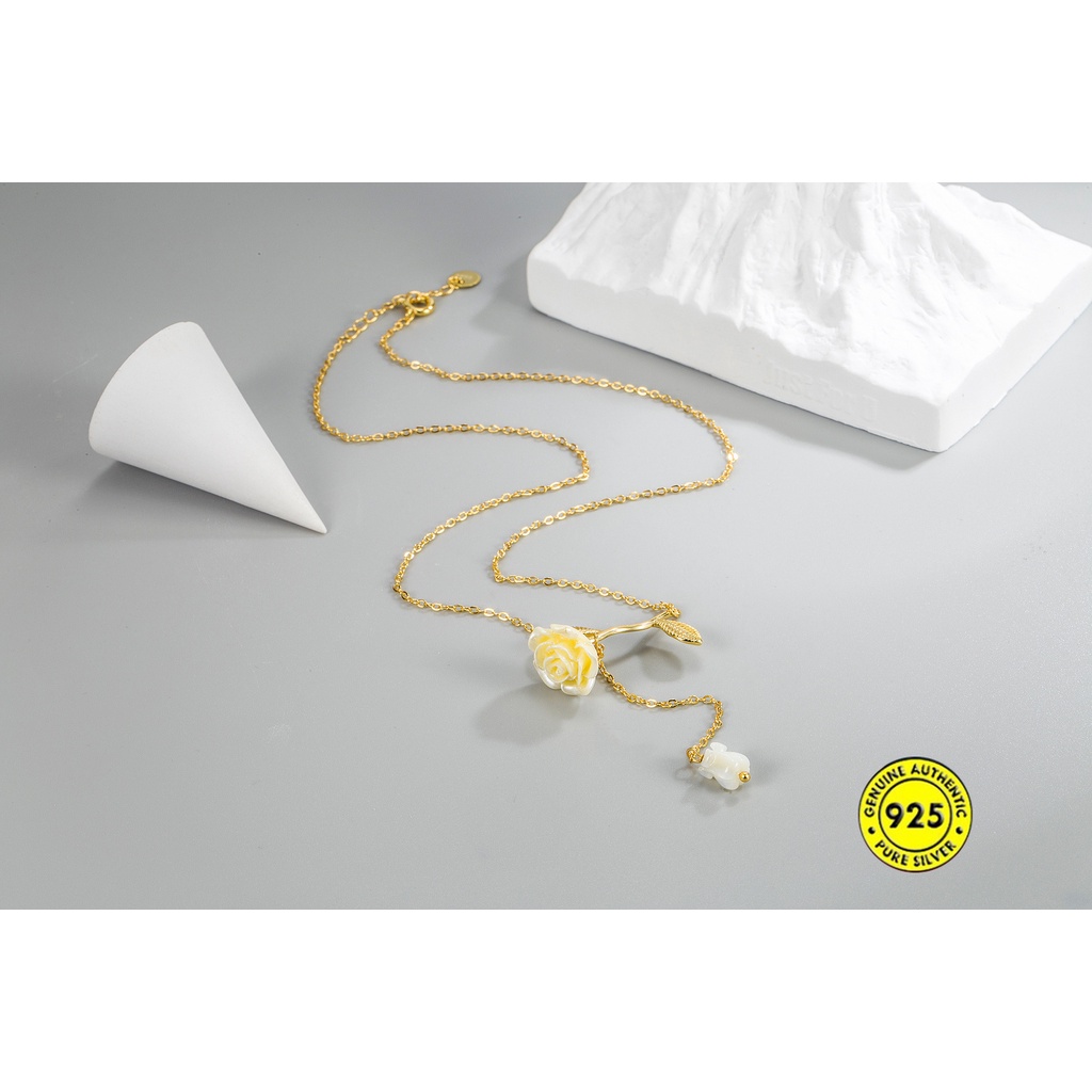 Kalung Rantai Klavikula 18K Gold Plated Warna Perak Tahan Air Gaya Retro Untuk Wanita