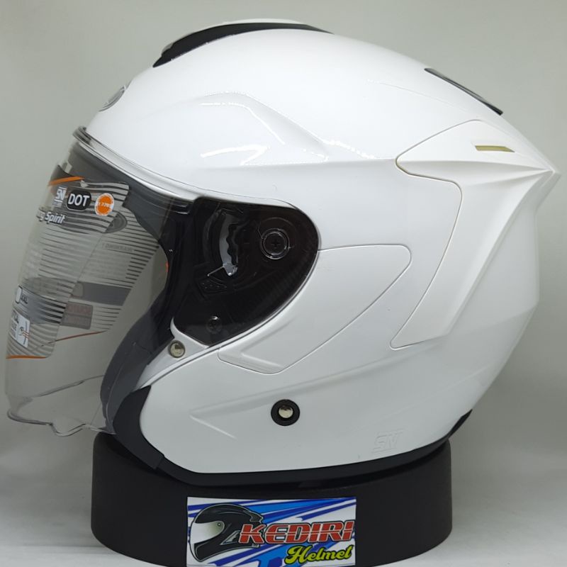 Helm INK DYNAMIC solid polos original putih hitam glossy dop gunmet paket ganteng-White