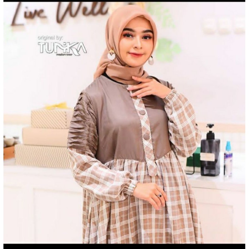 TUNIKA Gamis Kombinasi Kotak