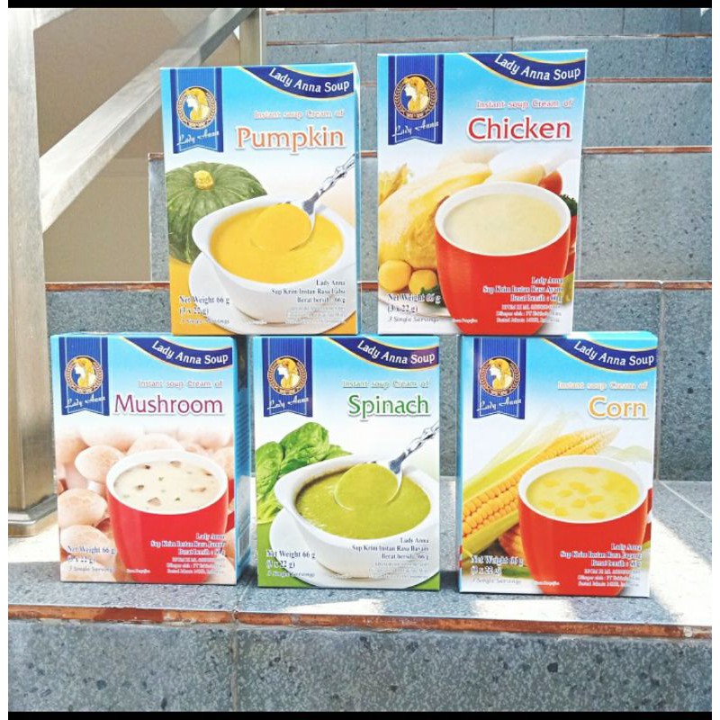 

[ Impor Thailand ] Lady anna instant cream soup ready semua rasa