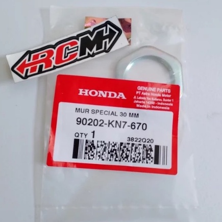 MUR NUT CVT PULLEY PULY VARIO BEAT SPACY SCOOPY PCX MATIC SPECIAL 30 MM HONDA ORI ORIGINAL HONDA AHM ASLI 90202-KN7-670