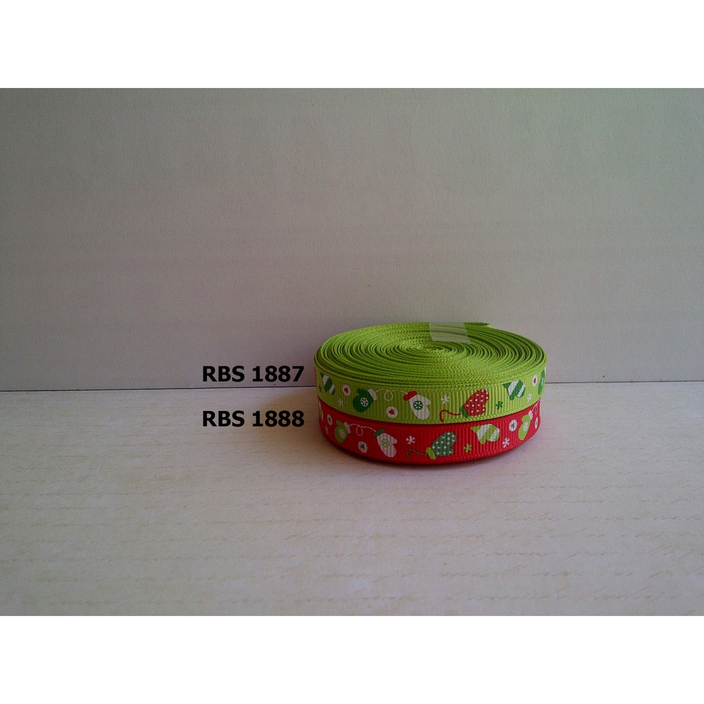 

[10 YARD] PITA GROSGRAIN MOTIF NATAL SALE RBS 1887,1888