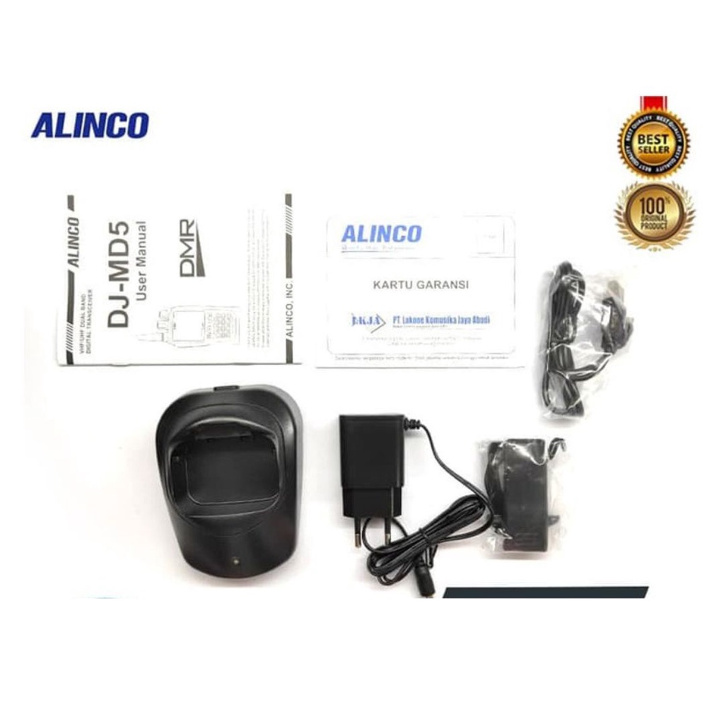 HANDY TALKY ALINCO DJ-MD5 MD5 HT DMR DIGITAL ANALOG DUALBAND VHF UHF 400MHz NEW ORIGINAL GARANSI RESMI POSTEL