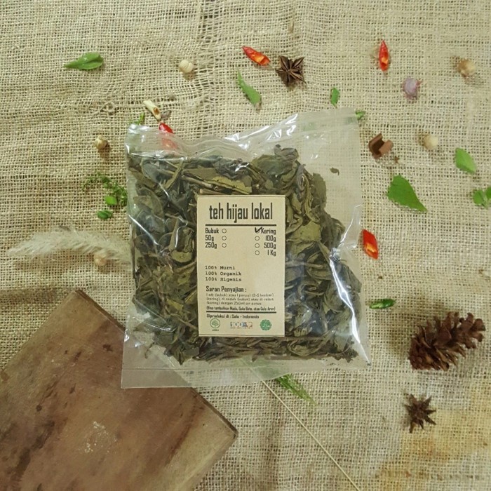 

TEH HIJAU LOKAL KERING 50 GRAM - Camellia Sinensis - MURNI - JSR