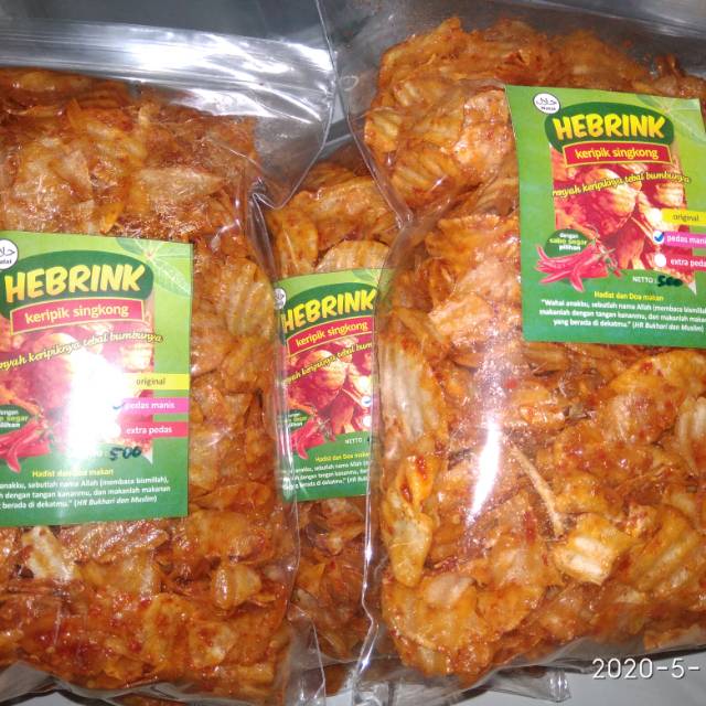 

Keripik singkong balado Pedas manis Hebrink kemasan 500gr