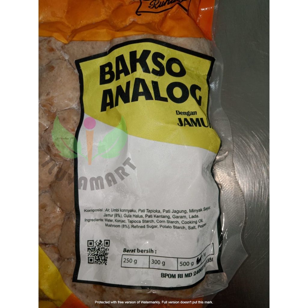 

RB Ruhuey Bakso Analog Bakso Jamur 500gr Baso Urat Vegan Meat Ball Vegetarian