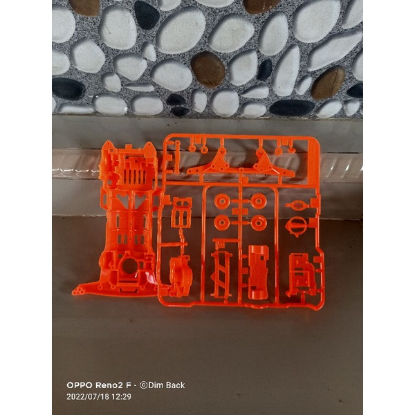 Tamiya chassis super II, super 2,S2 + gearbox ( orange )