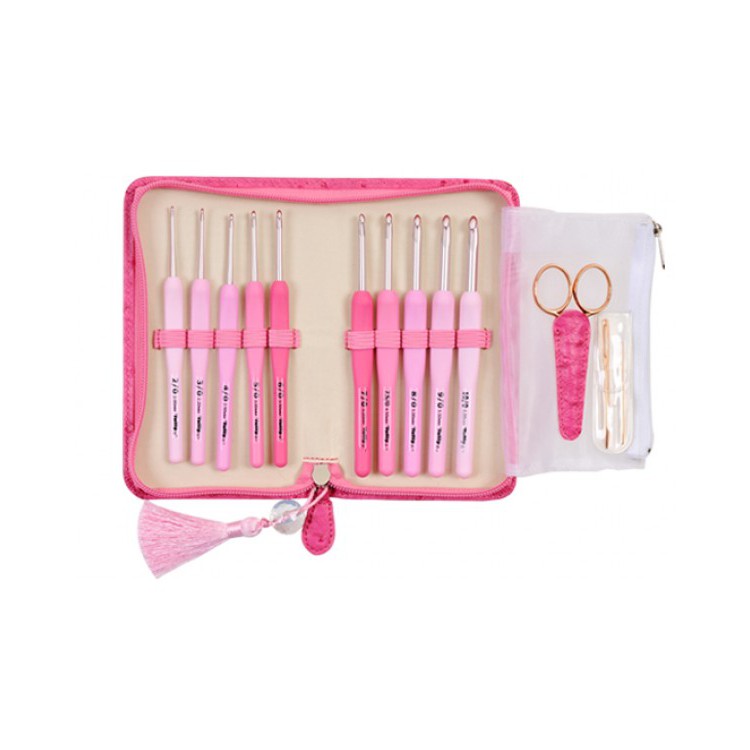 Hakpen - Jarum Rajut - Tulip - ETIMO Rose Pink - Set