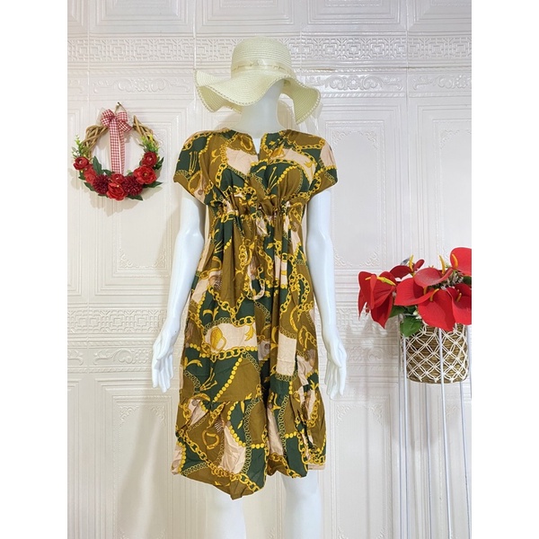 Daster ruffle serut / daster ruffle busui viral / daster serut rempel selutut-ChocoCream C