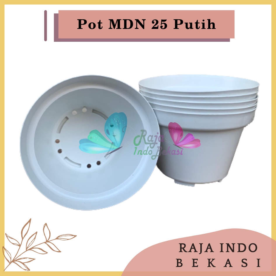 Pot Bunga 25 Putih Pot Basic Polos - Pot Tanaman Putih Polos Besar Pot 25 30 Cm Putih Lusinan Murah Grosir