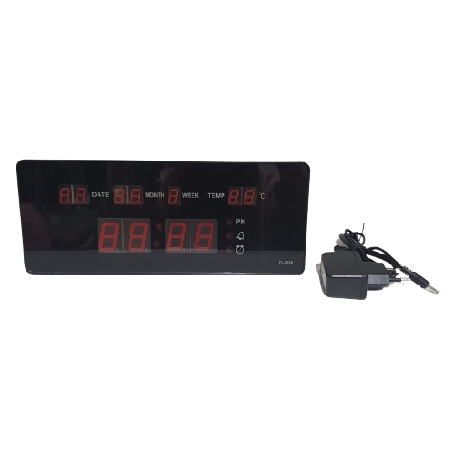 Jam Digital LED Kalender Temperature Alarm Meja Dinding Slim Clock TTN TL2510