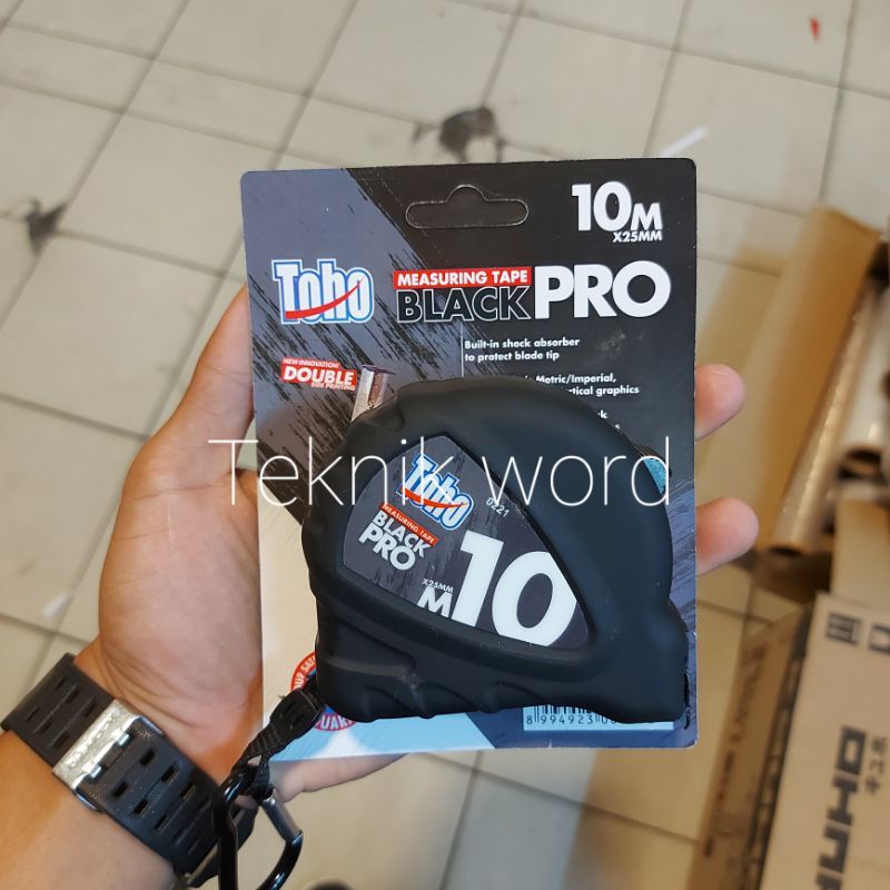 METERAN TOHO 10 METER BLACK PRO PREMIUM ALAT UKUR PLAT TOHO 10M METERAN TOHO