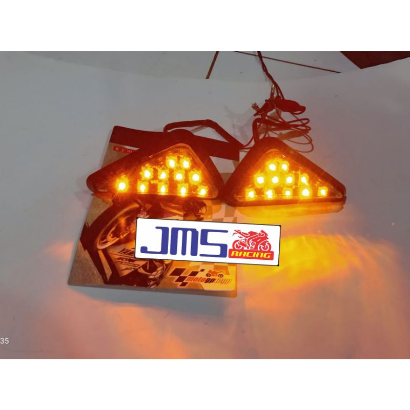 Lampu sen riting tempel segitiga kymoto gsx r ninja 250 karbu dan fi rr mono cbr yamaha R25 dll