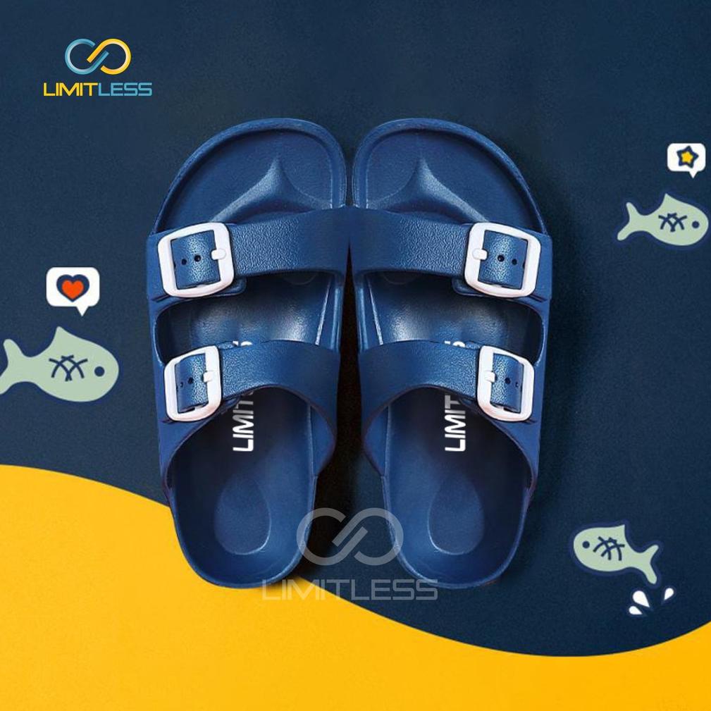 cf✲Ready❂➴ Sandal Anak Laki Laki Limitless Sendal Anak Perempuan Limitless Sandal Anak Selop Karet C
