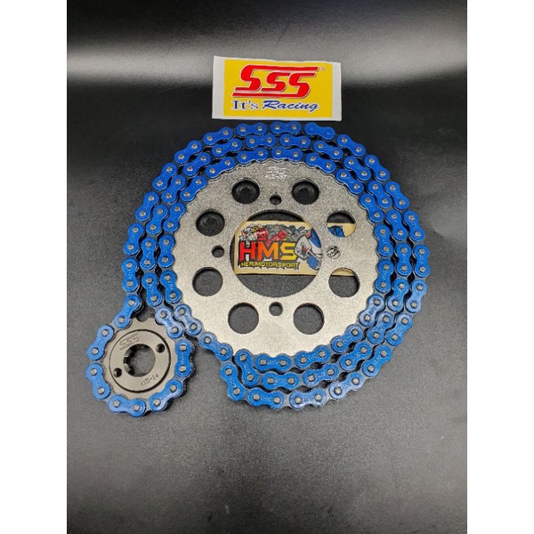 Gir gear Set SSS 415 Tipis Rx King,Jupiter Z,Vega, Vega R New,Jupiter MX, Jupiter MX New Rantai Gold-3