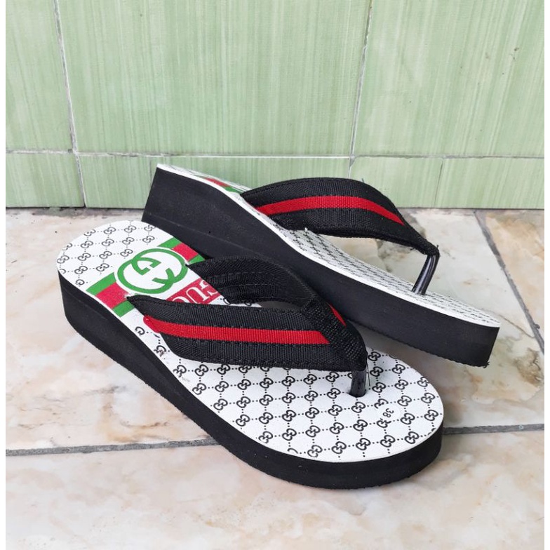 SANDAL WANITA WEDGES SPON SANDAL LUCU MURAH