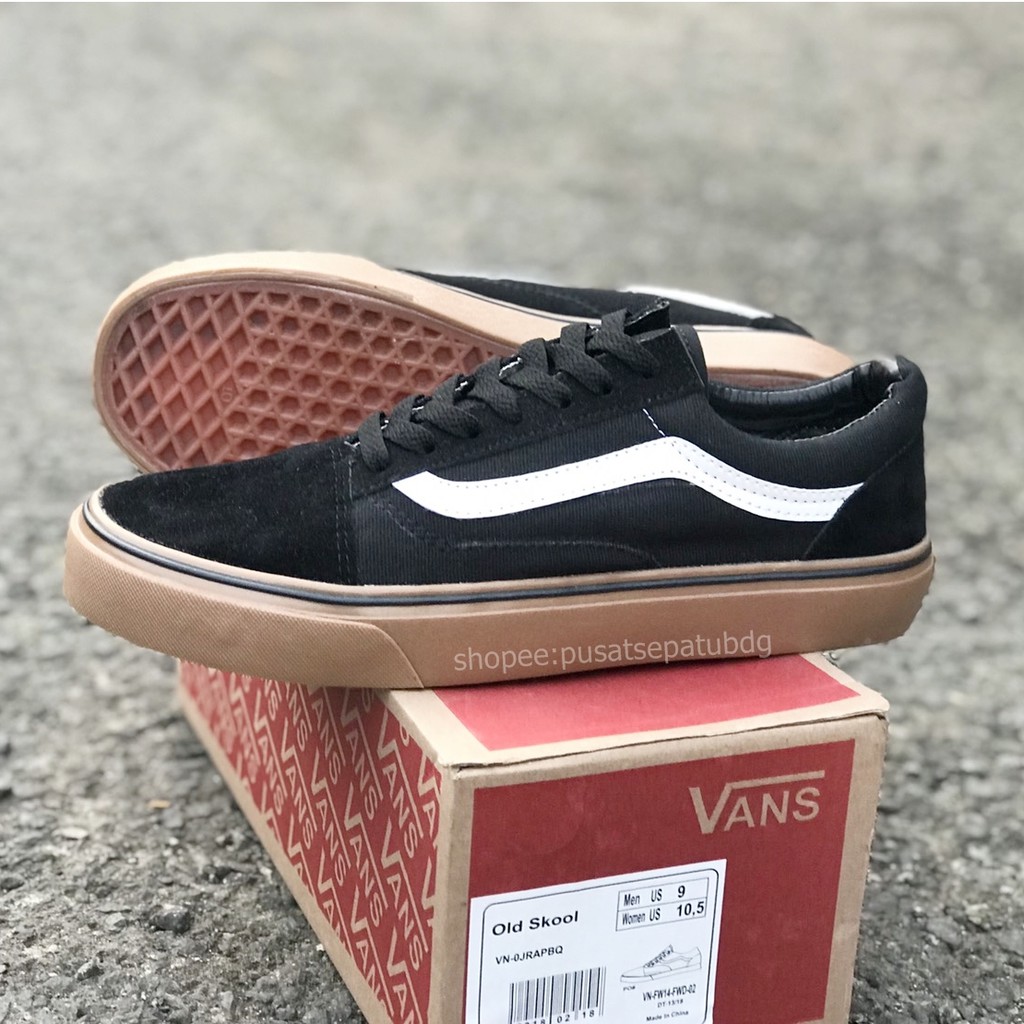 SEPATU43 VANS AUTHENTIC FULL BLACK HITAM POLOS WHITE PUTIH OLDSKOOL ERA SK8 PREMIUM BNIB ICC IFC DT