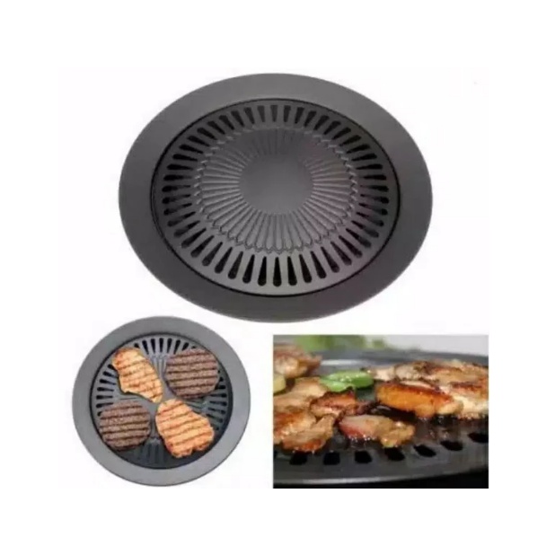 [✅COD] Panggangan smokeless pemanggang panci teflon barbeque bbq square grill pan sosis daging ayam