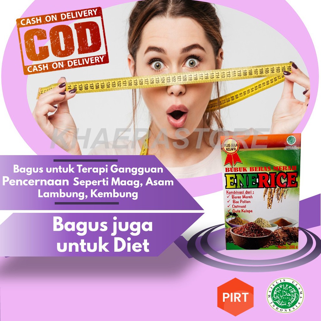 

Minuman Bubuk Beras Merah Instan ENERICE || Minuman Herbal || Plus Oatmeal Bee Pollen