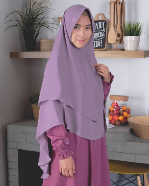 KHIMAR FITRI Jilbab instan model Pet Bergo antem pinguin terbaru viral 2 layer by hijab alila