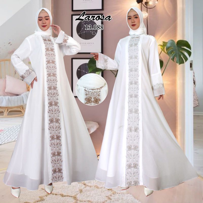 Dress Larosa Original set hijab 13.098   -  Gamis larosa set kerudung Original  /  Dress abaya gamis