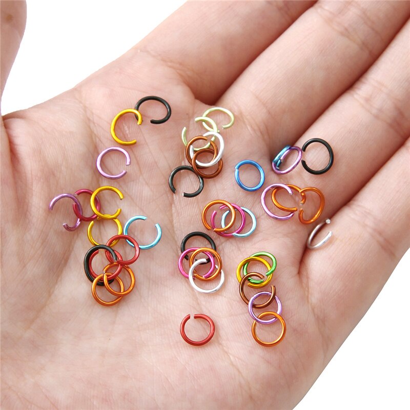 300pcs/bag 0.8x6 mm Colorful Open Jump Rings Split Jump Ring Connector For Diy Jewelry Making Findings Accessories Supplies