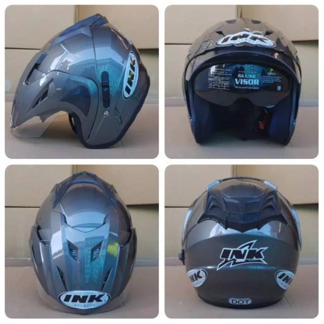BIG SALE Helm ink kw seri jp8 dobel visor warna abu" free packing BOX+BUBBLEWRAP TERLARIS
