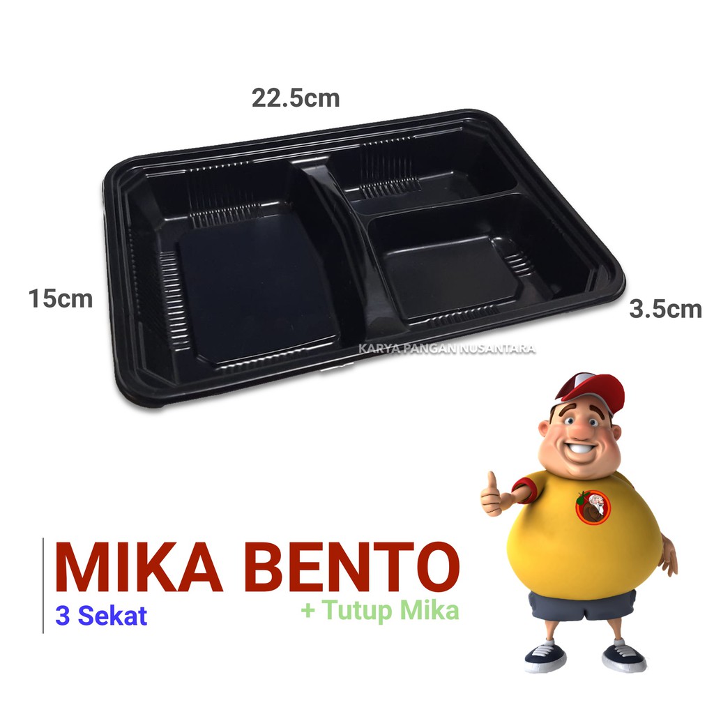 Jual Mika Bento Sekat Tray Bento Box Bento Sekat Set Tutup Per Pcs Shopee Indonesia