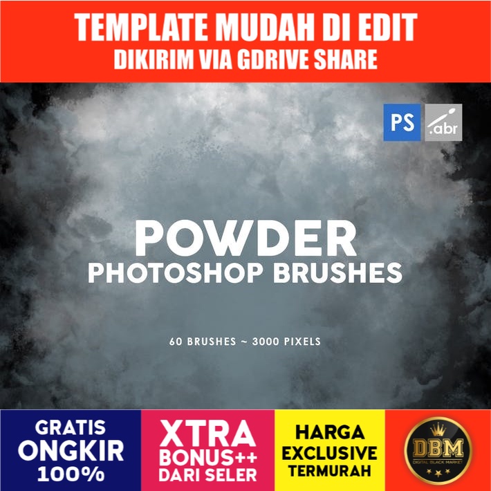 60 Powder - Photoshop Stamp Brushes