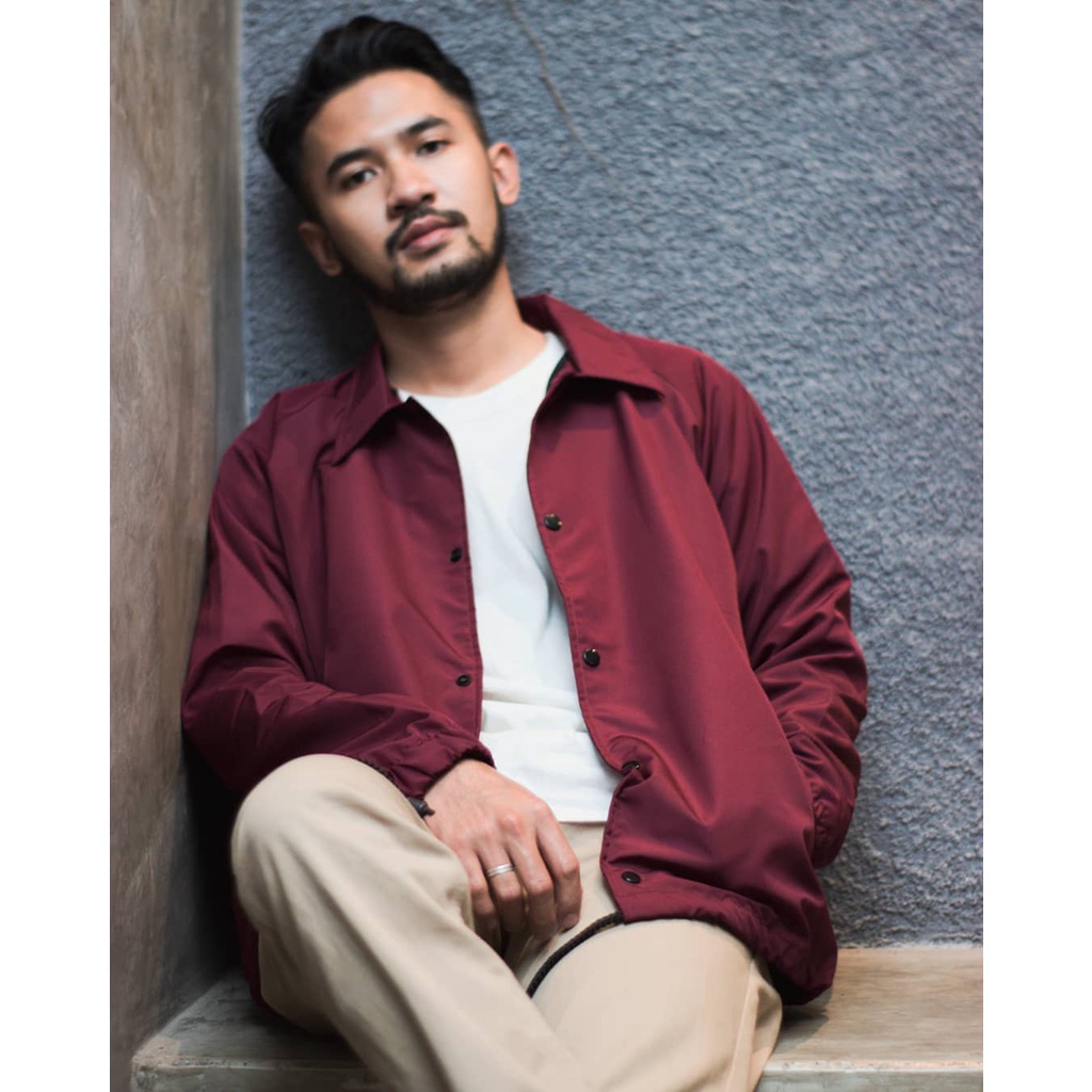 YOUTH CULTURE Coach Jacket holyrider BORDIR MAROON II Jaket Coach model winbacker