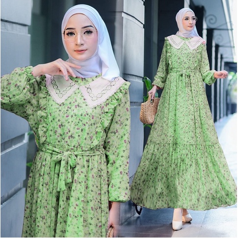 Gamis Dress Remaja Modern Model Terbaru Dress Azumi Dress Wanita Kondangan Murah Simple
