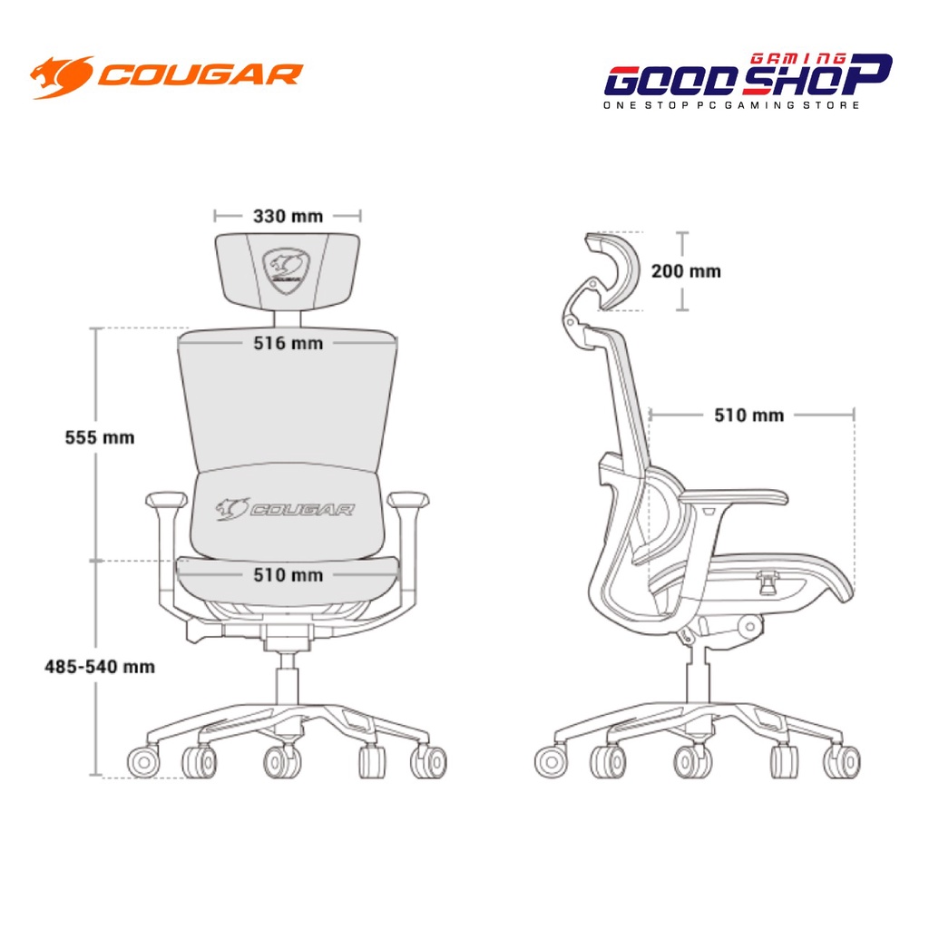 Cougar Argo Black Ergonomic - Gaming Chair