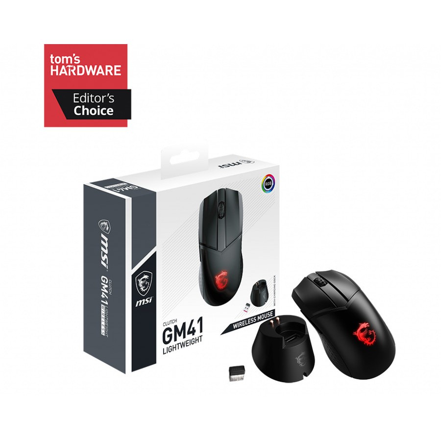 MSI CLUTCH GM41 WIRELESS Lightweight Gaming Mouse GM 41