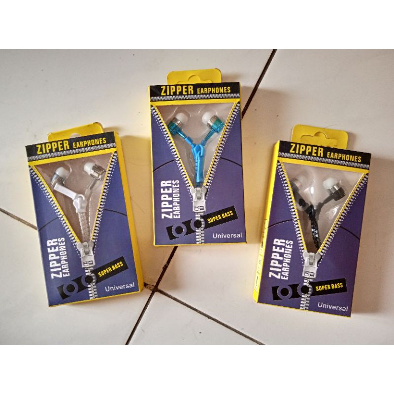 Headset/Hetset/Henset/Earphone Zipper Full Super Bass Murah