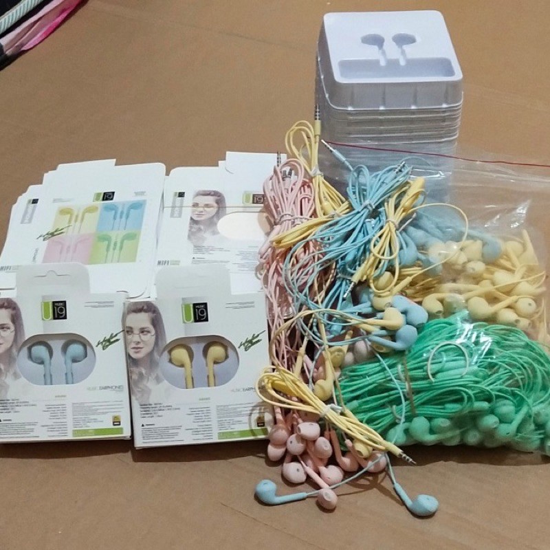 Headset / Handsfree U19 macaron / Macaroon Mate Color Hifi Extra Bass