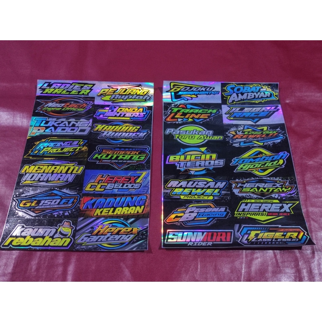 Jual Cod Stiker Pack Herex Hologram Stiker Racing Stiker Indonesia Shopee Indonesia