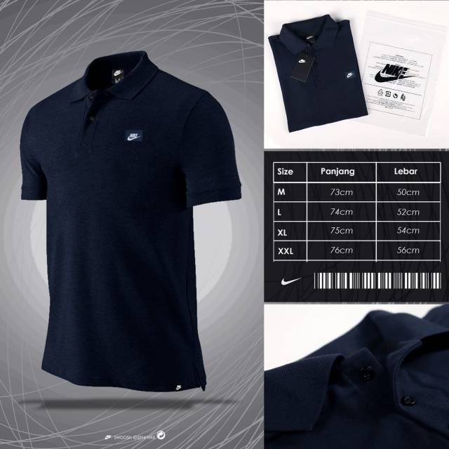 NIKE RUN SPORTSWEAR POLO SHIRT (NAVY)