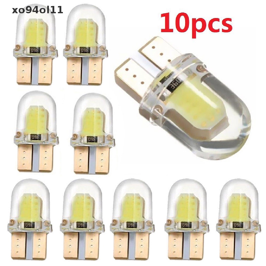 (hotsale) 10 Pcs Lampu LED T10 194 W5W COB Bahan Silikon Untuk Pintu Mobil