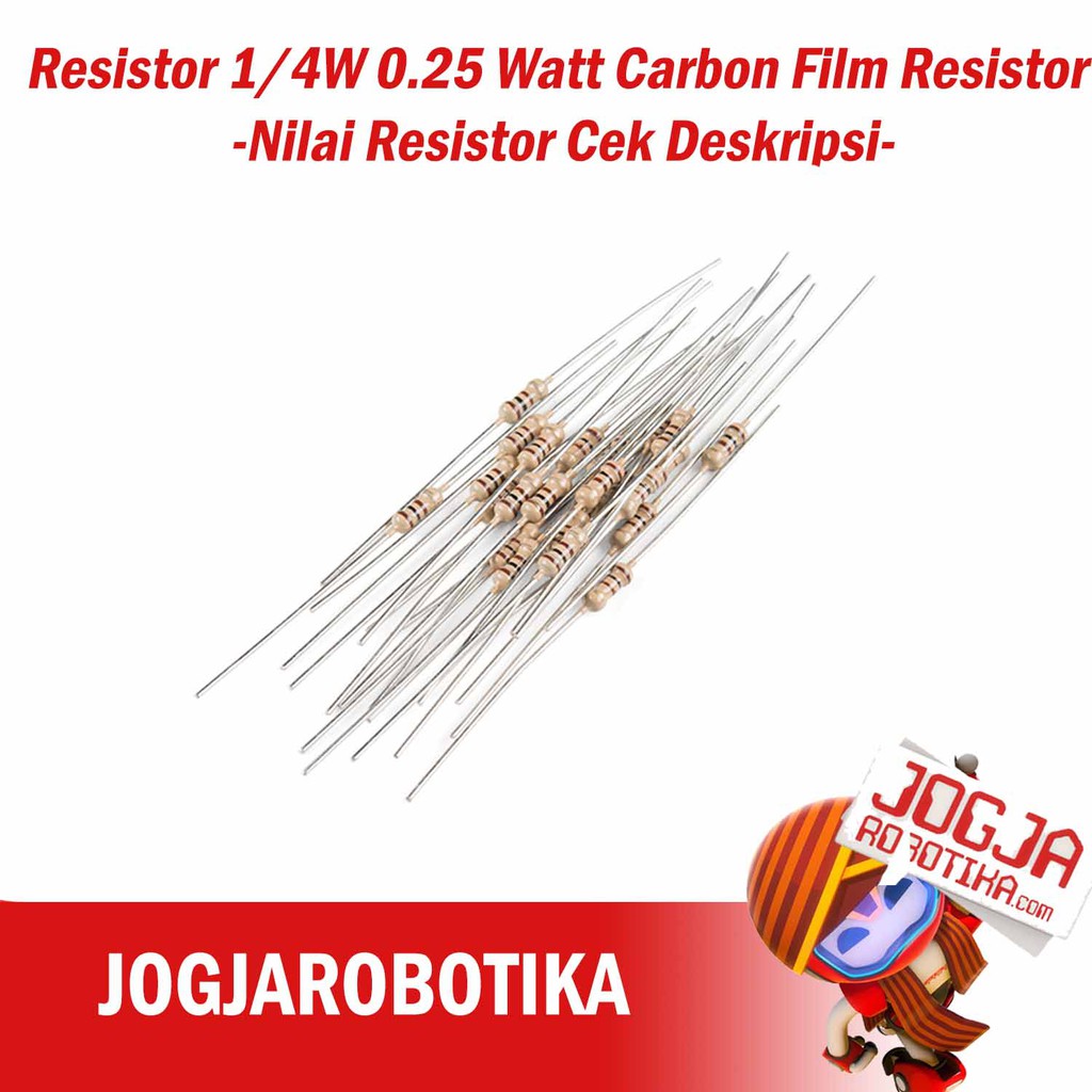 Resistor 1/4 0.25 Watt   Carbon Film Resistor Nilai Resistor Cek Deskripsi