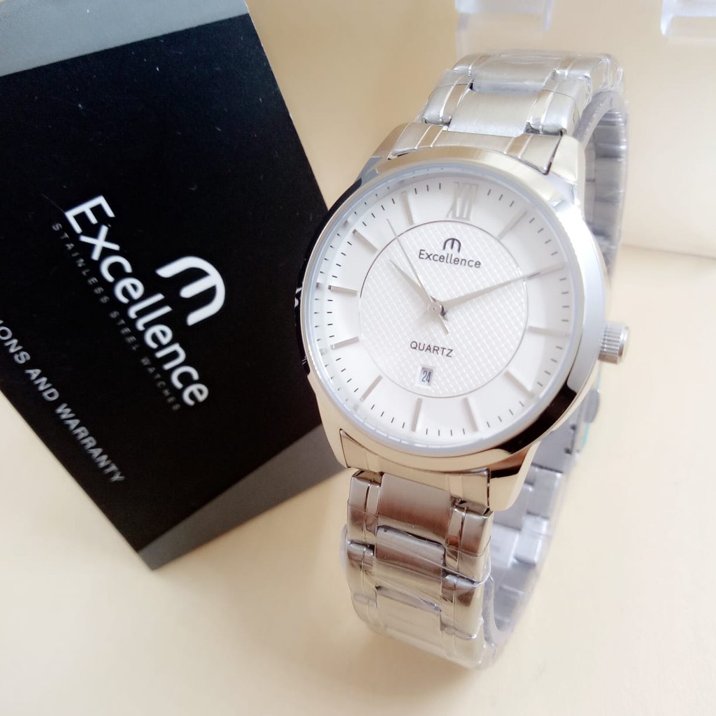 Excellence 8302 - Jam Tangan Wanita Murah - Analog Quartz - Stainless - Anti Air - Original