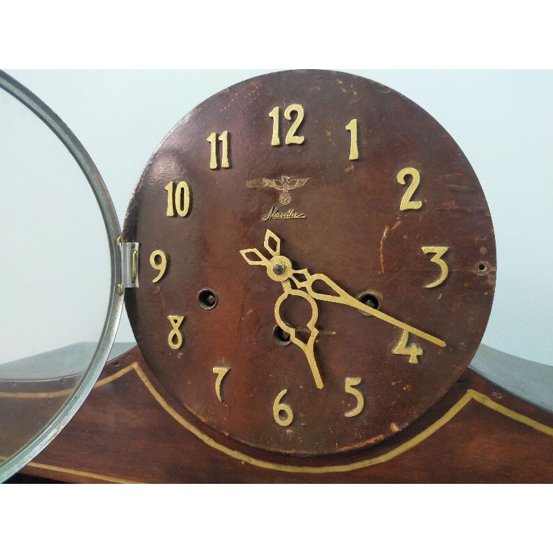 Jam meja kayu mauthe bandul tua kuno unik antik not junghans kienzle fiag gustav becker