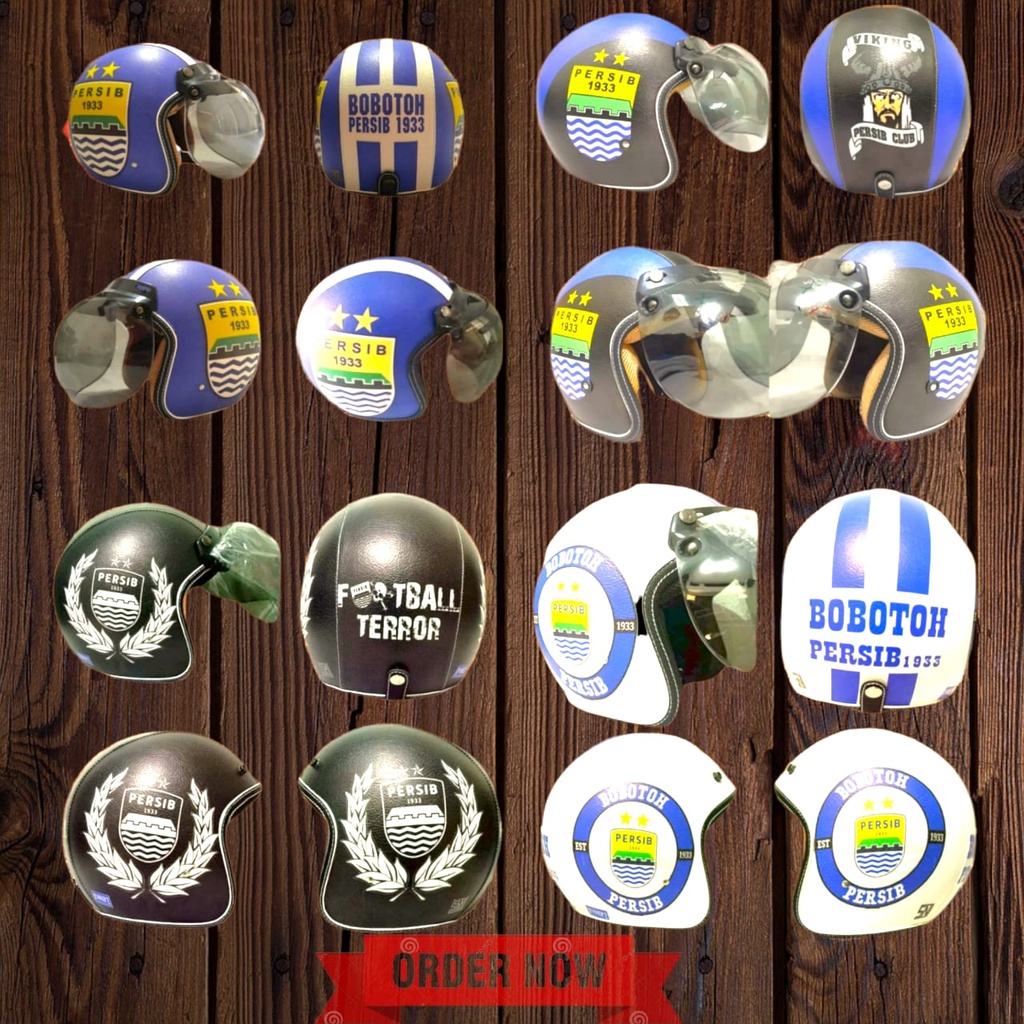 HELM bogo classic persib half face  dewasa pria wanita