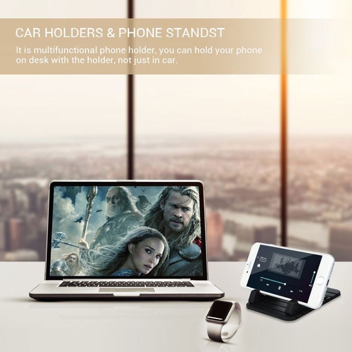 Holder Smartphone Anti Slip Stand Silicon - Black