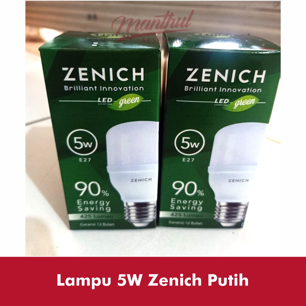 Lampu 5W Zenich Putih Green Terang Istimewa