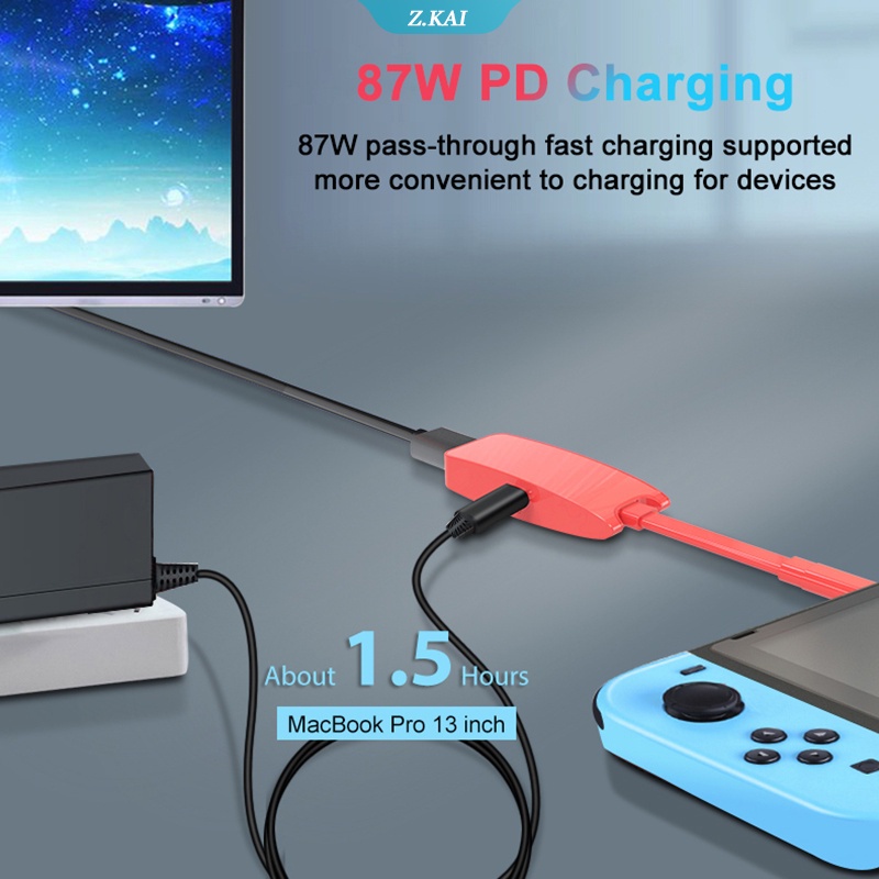 Dock Charging Nintendo Switch 3 in 1 USB 3.0 Hub PD Ke 4K HDMI